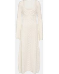 Chloé - Cable-knit Wool And Cashmere Midi Dress - Lyst