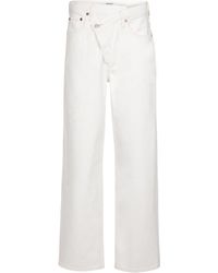 Agolde Criss-cross High-rise Straight Jeans - White