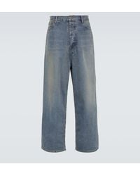 Balenciaga - Jeans Anchos Impermeables De Tiro Medio - Lyst