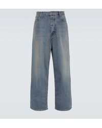 Balenciaga - Jeans anchos impermeables de tiro medio - Lyst