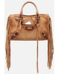Balenciaga - Le City Small Suede Top-Handle Bag - Lyst