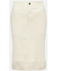 Bottega Veneta - Ribbed-Knit Cotton Jersey Midi Skirt - Lyst
