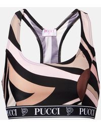 PUCCI - Printed Sports Bra - Lyst