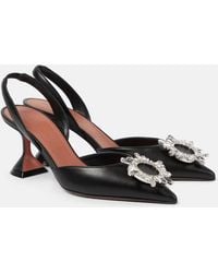 AMINA MUADDI - Begum 70 Leather Slingback Pumps - Lyst