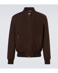 Tod's - Suede Bomber Jacket - Lyst