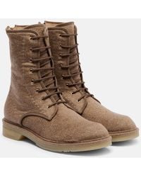 Max Mara - Baker Cashmere Combat Boots - Lyst