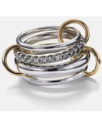 Spinelli Kilcollin - Janssen Sg Gris Sterling Ring With Diamonds And And Rose Connectors - Lyst