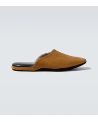 Charvet - Leather-Lined Suede Slippers - Lyst