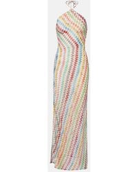 Missoni - Zigzag Halterneck Lame Maxi Dress - Lyst
