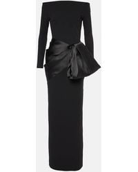 Solace London - Kori Off-Shoulder Bow-Detail Gown - Lyst