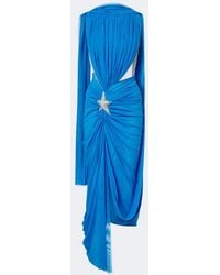 David Koma - Draped Embellished Tulle Midi Dress - Lyst