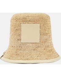 Jacquemus - Le Bob Soli Logo Raffia Bucket Hat - Lyst
