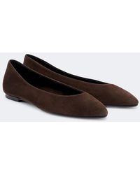 Aeyde - Ellie Suede Ballet Flats - Lyst