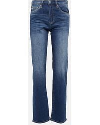 AG Jeans - High-Rise Straight Jeans Alexxis - Lyst