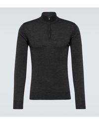 Sunspel - Wool Quarter-zip Sweater - Lyst