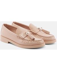 Jimmy Choo - Addie Embellished Patent Leather Loafers - Lyst