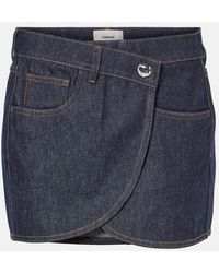 Coperni - Asymmetric Denim Miniskirt - Lyst