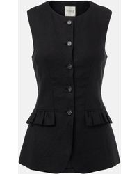Posse - Matilda Ruffled Linen Vest - Lyst