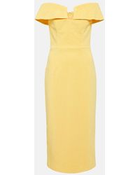 Rebecca Vallance - Lumiere Embellished Mesh Midi Dress - Lyst