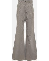 Nili Lotan - Flavie Cotton-Blend Wide-Leg Pants - Lyst