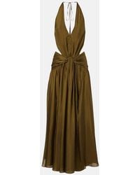 Zimmermann - Indra Cutout Halterneck Silk Maxi Dress - Lyst