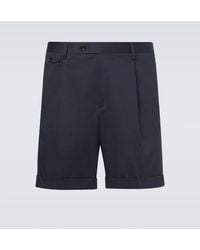 Lardini - Pleated Cotton-Blend Bermuda Shorts - Lyst