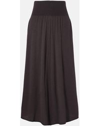 Extreme Cashmere - N°470 Seduce Wool And Cashmere Midi Skirt - Lyst