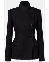 McQueen - Wool And Mohair Tweed Jacket - Lyst