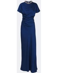 Jonathan Simkhai - Eliza Embellished Draped Satin Gown - Lyst