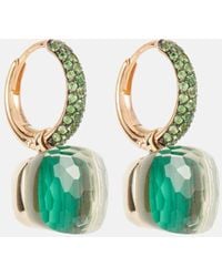 Pomellato - Nudo Classic 18kt Rose And White Gold Earrings With Gemstones - Lyst