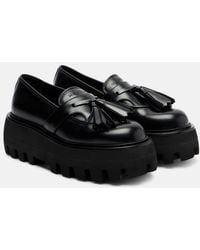 McQueen - Sofa Leather Platform Loafers - Lyst