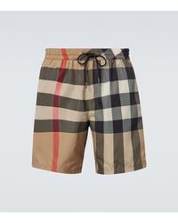 Burberry - Badeshorts Check - Lyst