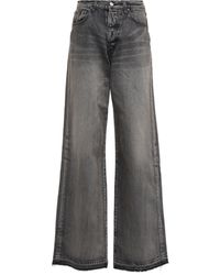 Amiri High-Rise Jeans mit weitem Bein - Grau
