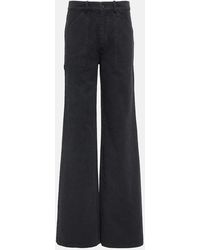 Nili Lotan - Quentin Twill Wide-Leg Pants - Lyst