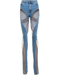 Mugler Slim Jeans Spiral - Blau