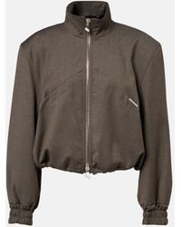 The Attico - Virgin Wool-Blend Bomber Jacket - Lyst