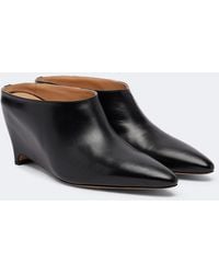 Maison Margiela - Heel-Less Leather Wedge Mules - Lyst