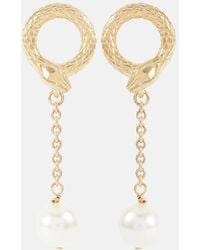 Chloé - Ohrringe Snake Mit Zierperlen - Lyst