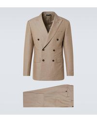 Brioni - Double-breasted Wool, Linen, And Silk Suit - Lyst