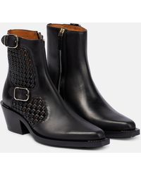 Chloé - Nellie Leather Ankle Boots - Lyst