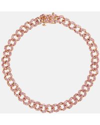 SHAY - Pulsera de oro rosa de 18 ct con zafiros y diamantes - Lyst