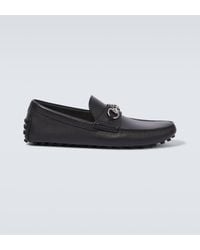 Gucci - Byorn Horsebit-embellished Leather Driving Shoes - Lyst