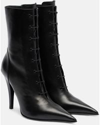 McQueen - Leather Ankle Boots - Lyst