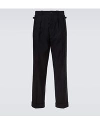 Prada - Gerade Hose Aus Einem Wollgemisch - Lyst