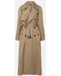 Balenciaga - Cocoon Cotton Twill Trench Coat - Lyst
