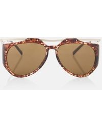 Saint Laurent - Sl M137 Amelia Aviator Sunglasses - Lyst