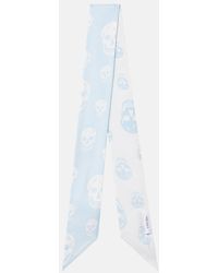 McQueen - Skull Silk Scarf - Lyst