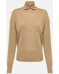 Burberry - Turtleneck Wool Top - Lyst