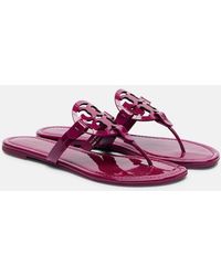 Tory Burch - Miller Patent Leather Thong Sandals - Lyst