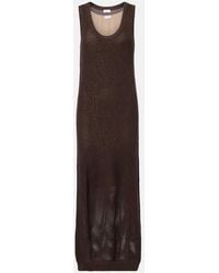 Brunello Cucinelli - Open-Knit Cotton-Blend Maxi Dress - Lyst